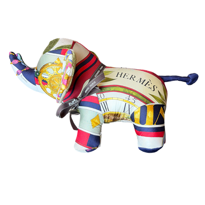 Hermes Parmi les Fleurs Je Compte les Heures Scarf Patchwork Elephant at Vintage Luxe Up