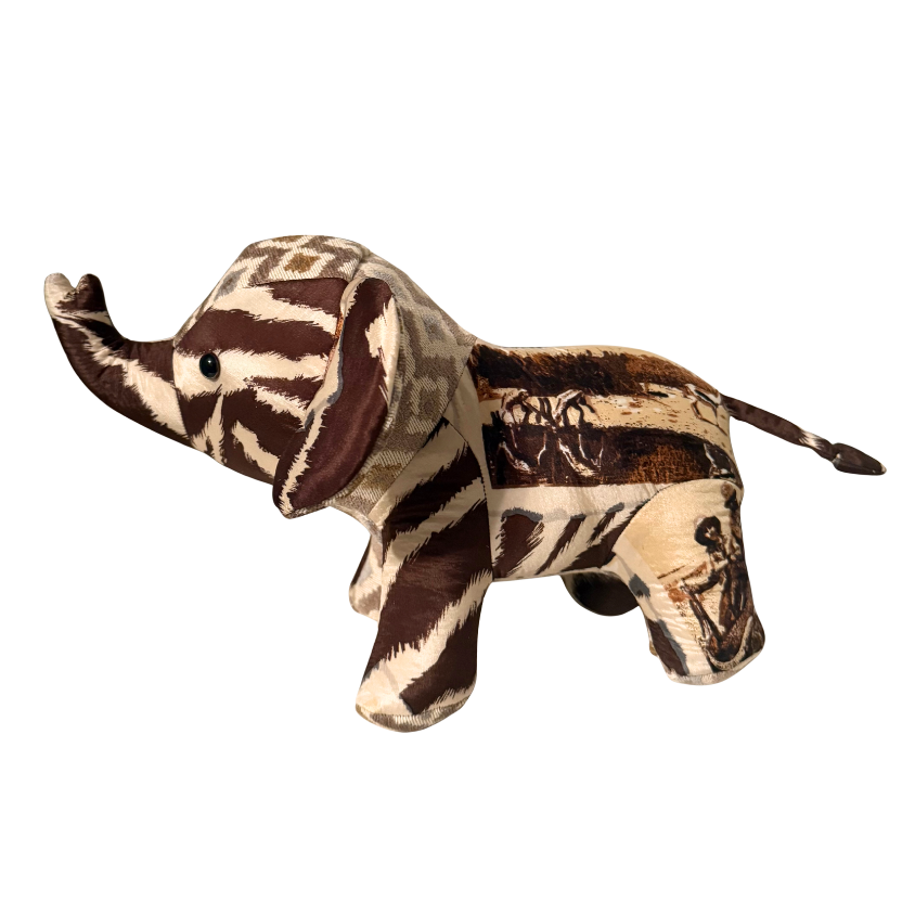 Safari Vintage Silk Scarf Lucky Elephant