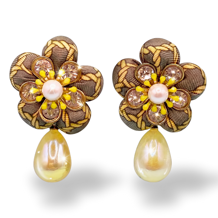 Hermes Necktie Drop Earrings by Flock by Wild at Vintage Luxe Up