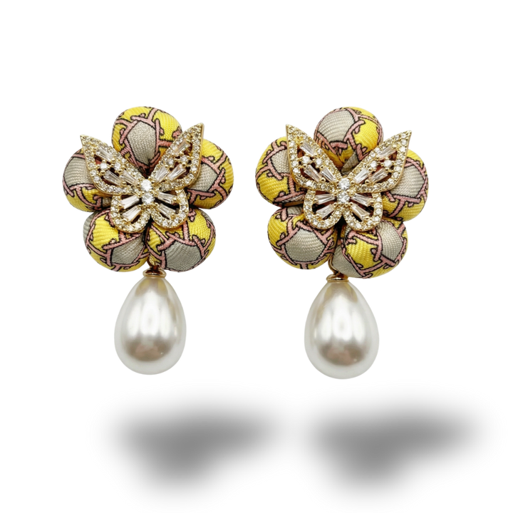 Hermes Silk Necktie Drop Earrings | Hermes Jewelry