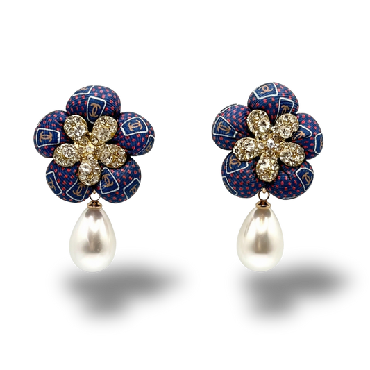 Chanel Silk Necktie Drop Earrings | Chanel Jewelry