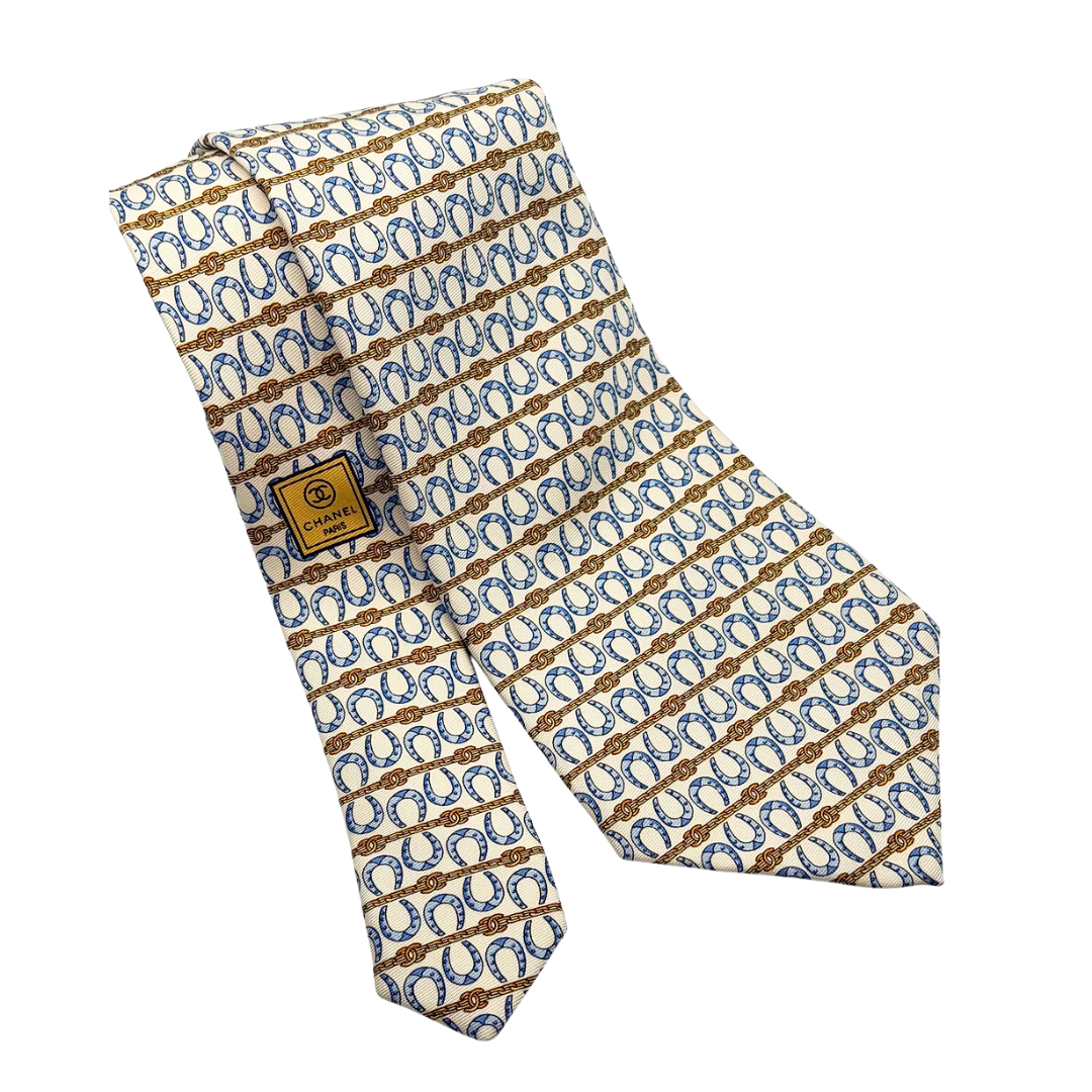 chanel horseshoe necktie