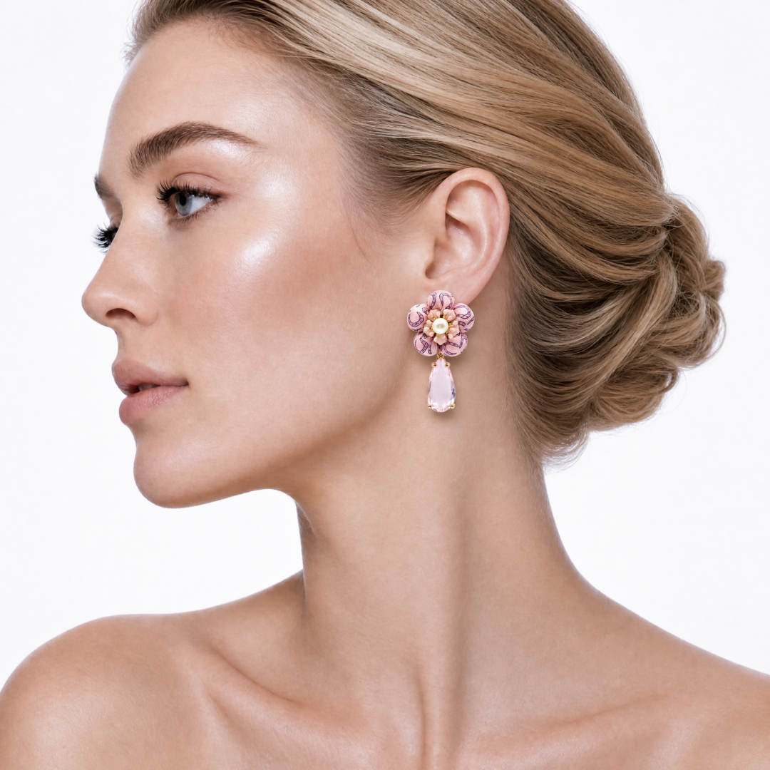 Hermès Horseshoe Vintage Silk Drop Earrings
