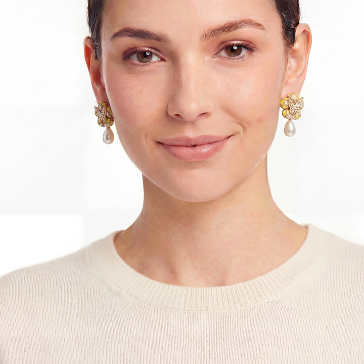 Hermes Silk Necktie Drop Earrings | Hermes Jewelry