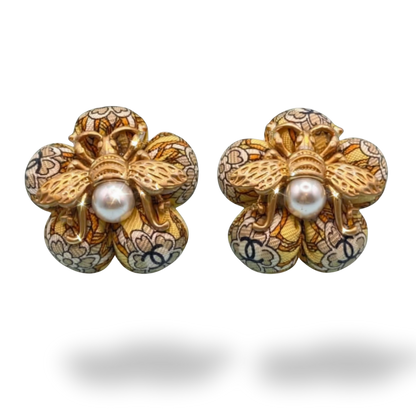Chanel Necktie Earrings by Flock by Wild at Vintage Luxe Up
