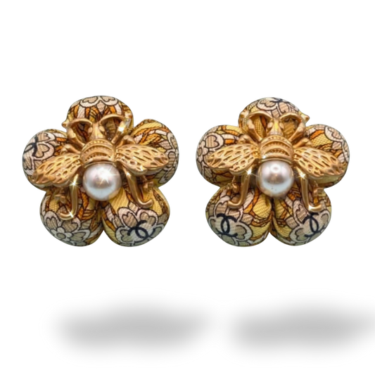 Chanel Necktie Earrings by Flock by Wild at Vintage Luxe Up