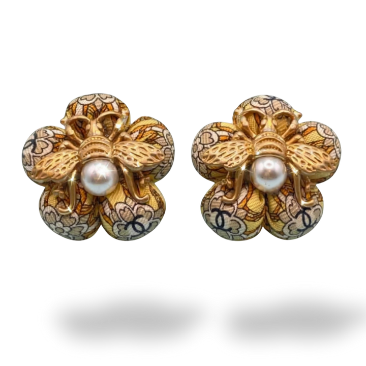 Chanel Necktie Earrings by Flock by Wild at Vintage Luxe Up