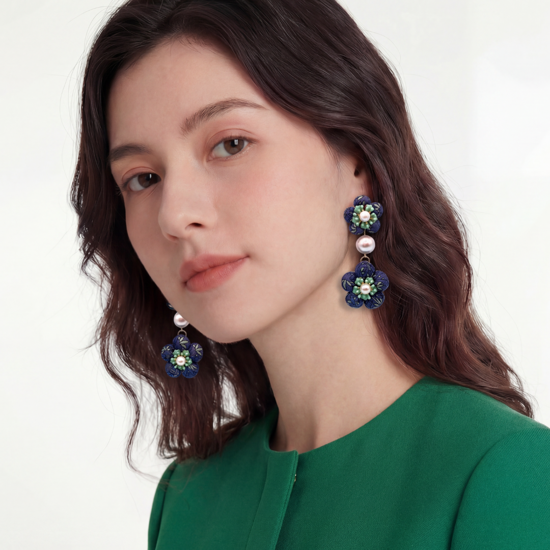 Hermes Necktie Chandelier Earrings by Flock by Wild at Vintage Luxe Up