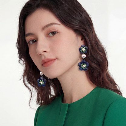 Hermes Necktie Chandelier Earrings by Flock by Wild at Vintage Luxe Up