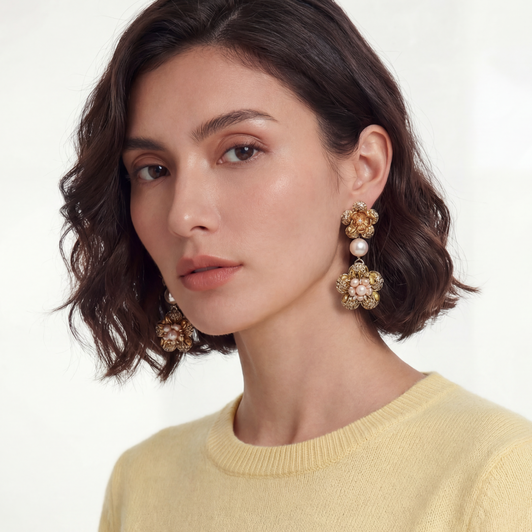 Chanel Necktie Chandelier Earrings by Flock by Wild at Vintage Luxe Up