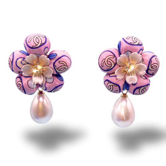 Chanel Necktie Drop Earrings by Flock by Wild at Vintage Luxe Up