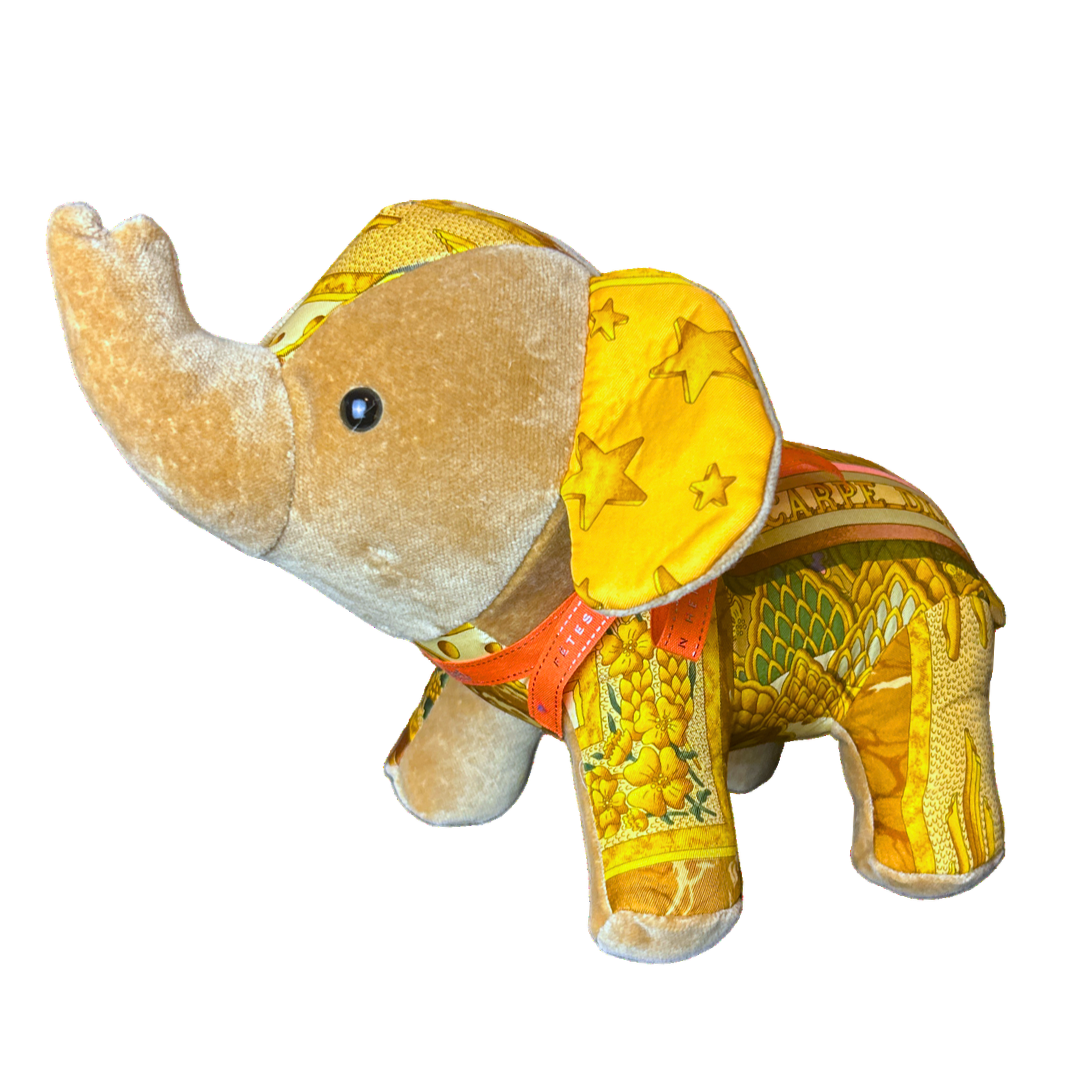 Hermes Carpe Diem Scarf Patchwork Elephant at Vintage Luxe Up