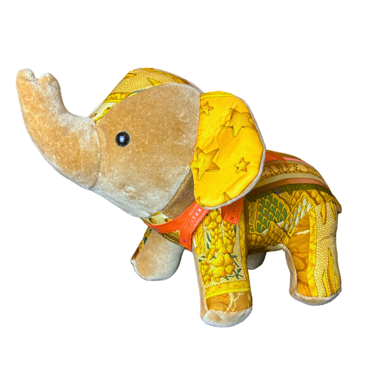 Hermes Carpe Diem Scarf Patchwork Elephant at Vintage Luxe Up