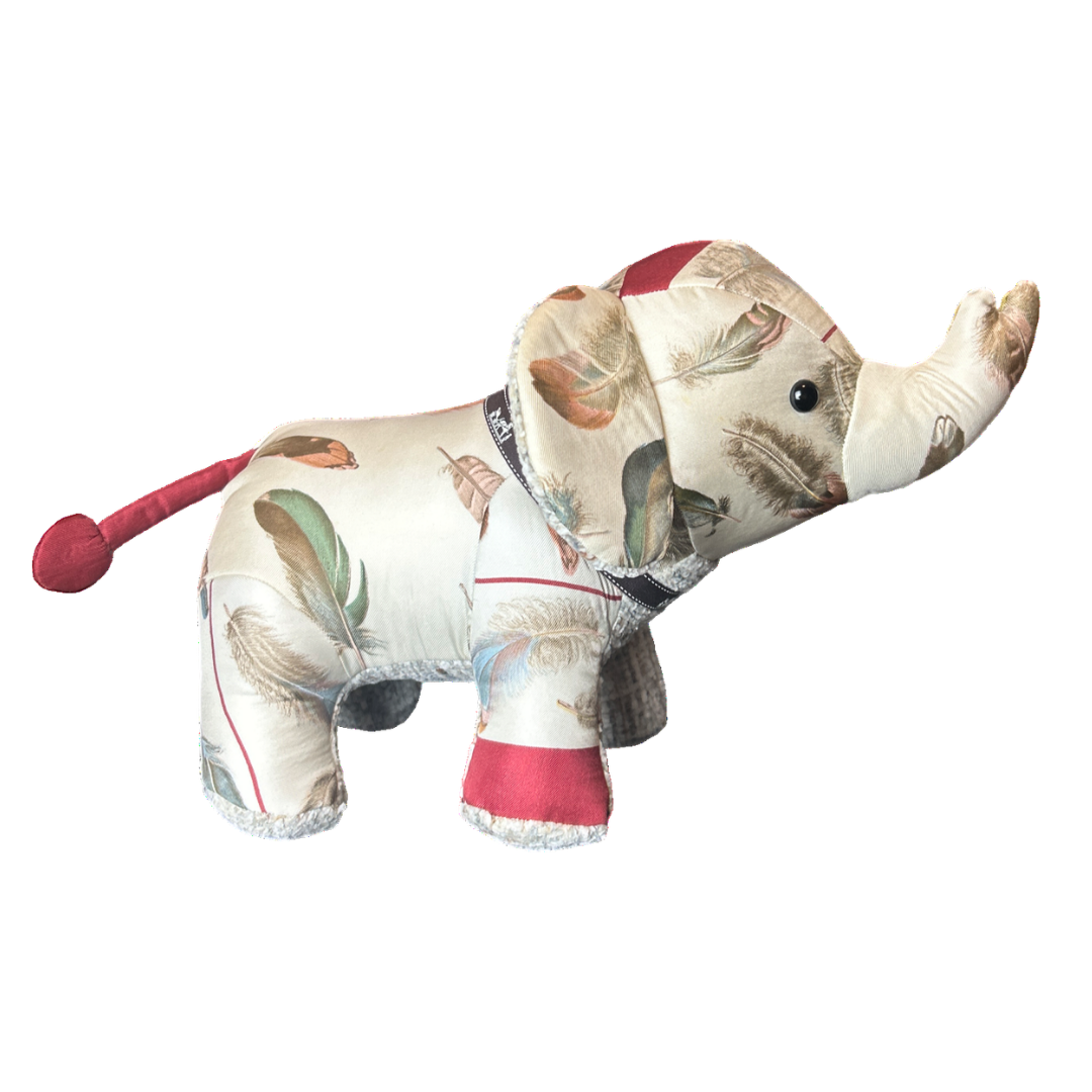 Hermes Plumes Scarf Patchwork Elephant at Vintage Luxe Up