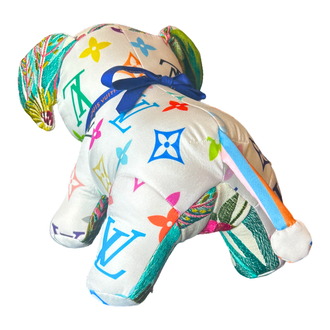 LV Monogram Vintage Silk Scarf Lucky Elephant