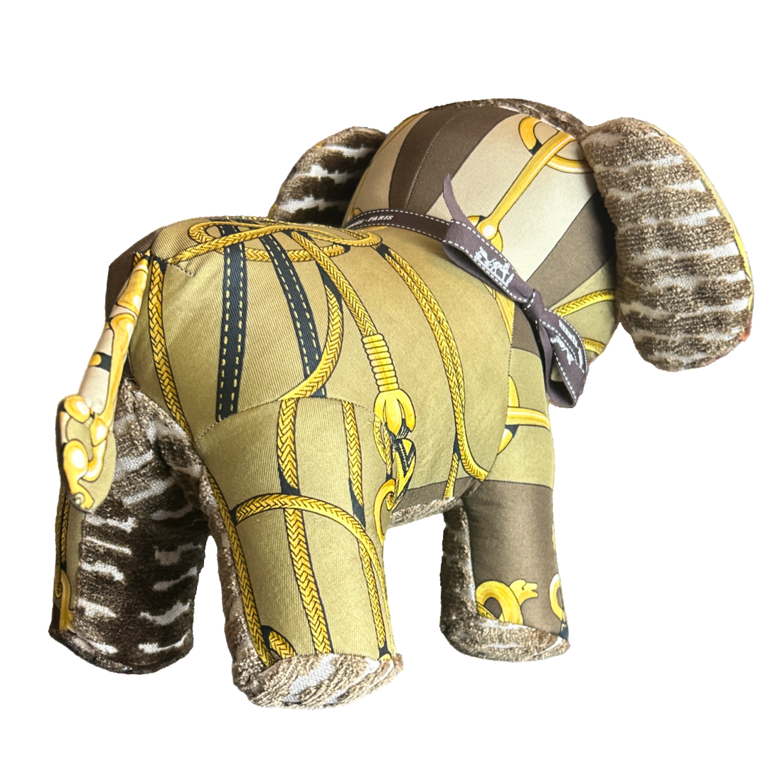 Cliquetis  Vintage Silk Scarf Lucky Elephant