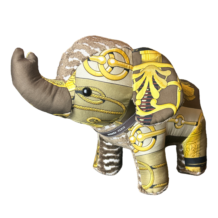 Hermes Cliquetis Scarf Patchwork Elephant at Vintage Luxe Up