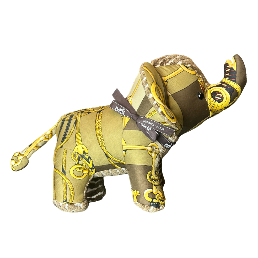 Hermes Cliquetis Scarf Patchwork Elephant at Vintage Luxe Up