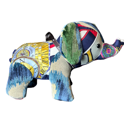 Hermes Parmi les Fleurs Je Compte les Heures Scarf Patchwork Elephant at Vintage Luxe Up