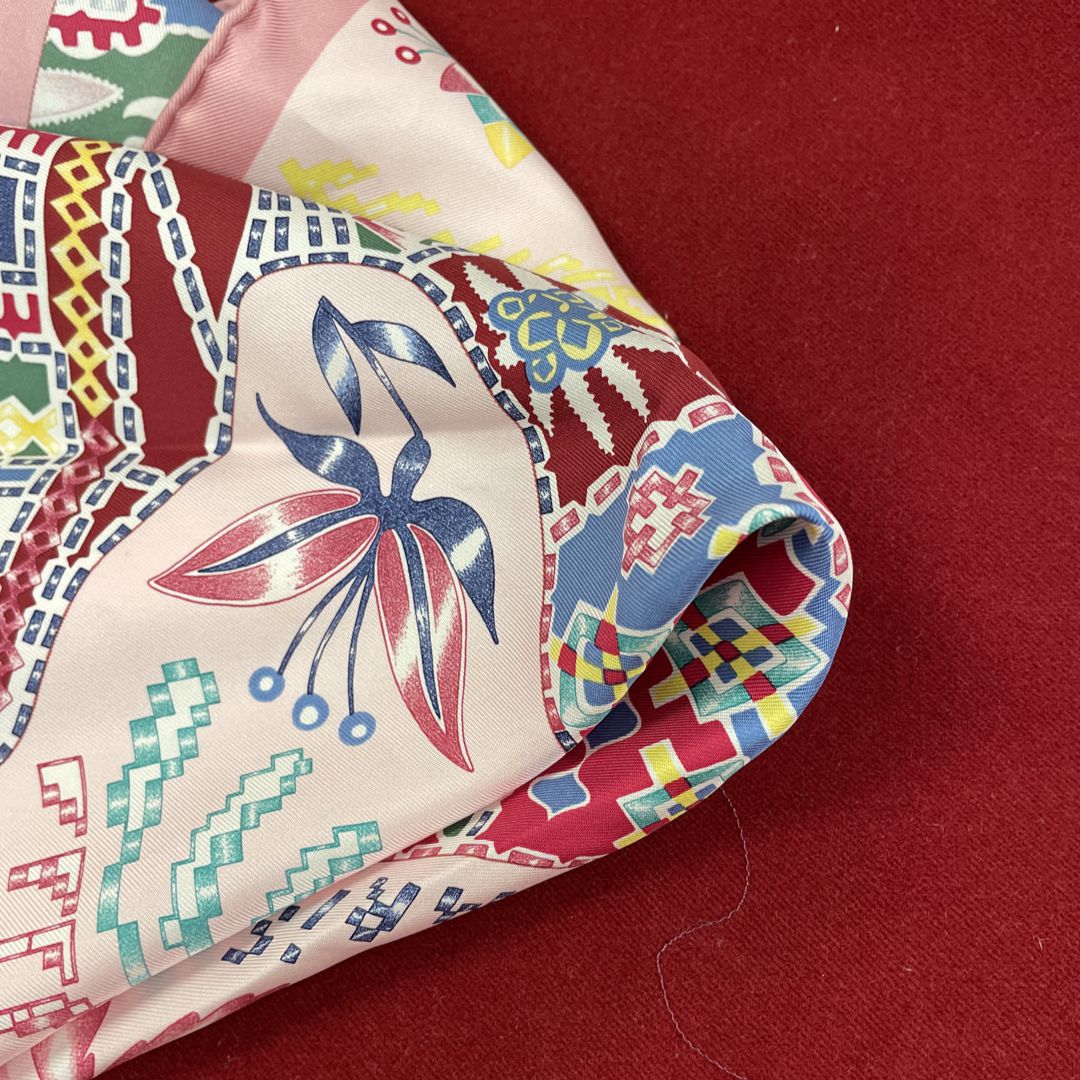 En Attendant Ulysse Vintage Silk Scarf Pillow 17"