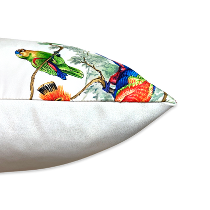 Equateur Vintage Silk Scarf Lumbar Pillow 30"