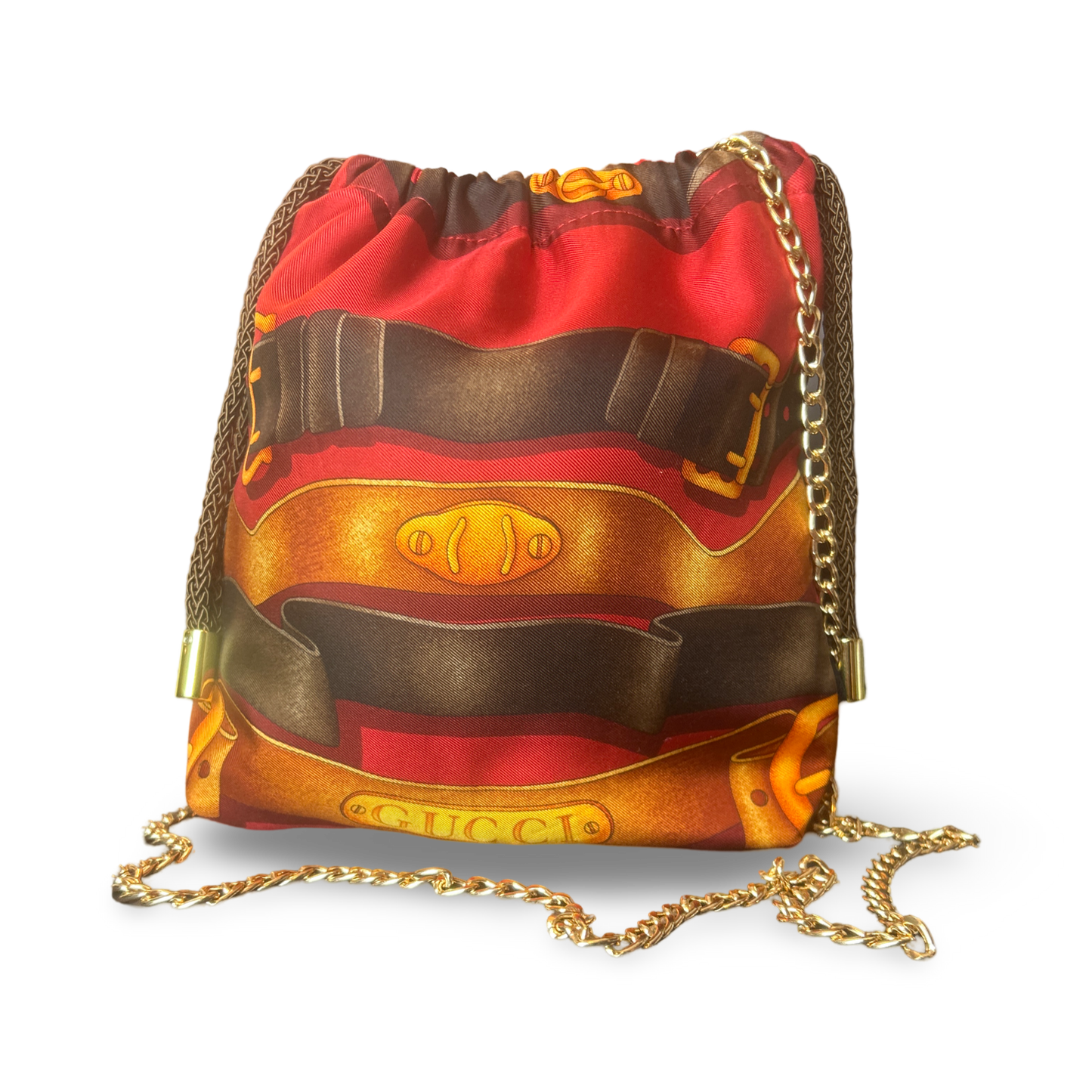 Gucci Equestrian Red Scarf | Gucci Crossbody Bag at Vintage Luxe Up