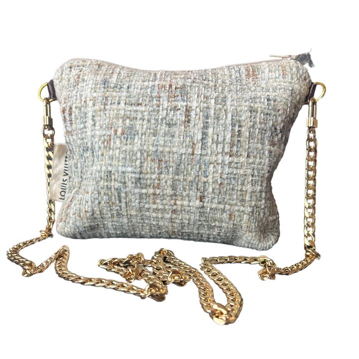 Au Fils du Temps Logo Vintage Silk Scarf Crossbody Bag