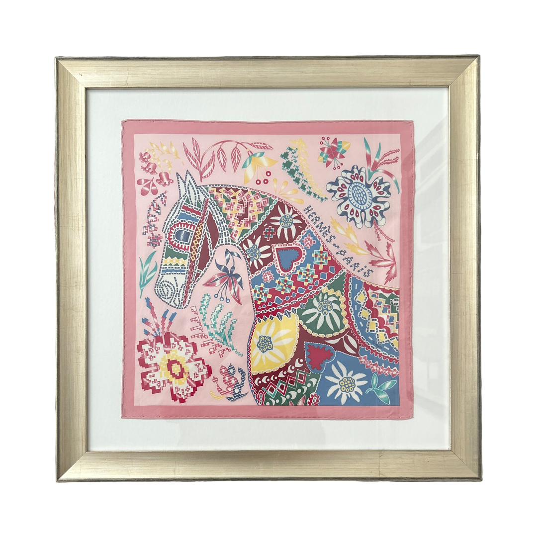 Hermes En Attendant Ulysse Scarf | Hermes Framed Scarf at Vintage Luxe Up