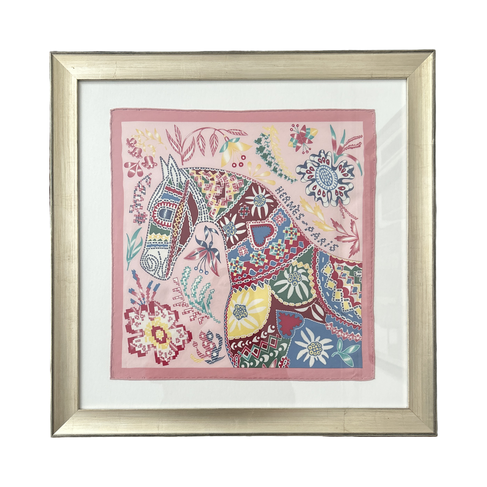 Hermes En Attendant Ulysse Scarf | Hermes Framed Scarf at Vintage Luxe Up