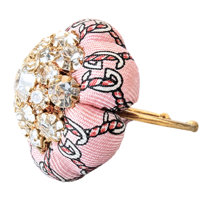 GG Rope Pink Vintage Silk Necktie Ring