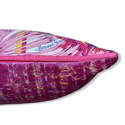 Fantaisies Botanique Vintage Silk Scarf Pillow 17"