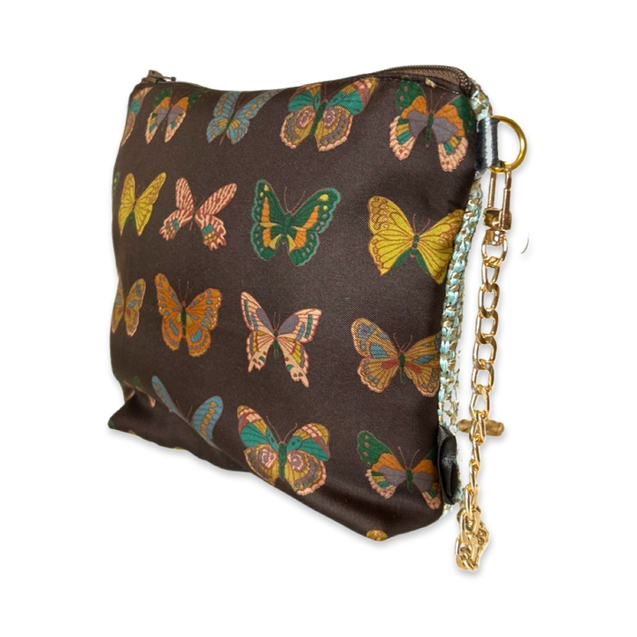 Farfalla Brown Vintage Scarf Crossbody Bag