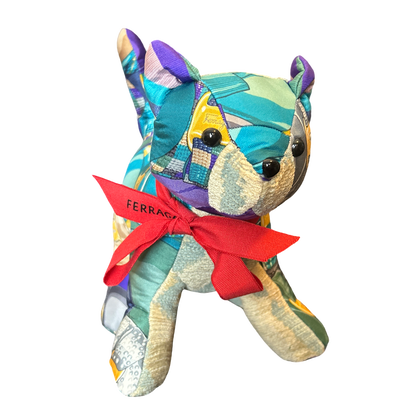 Ferragamo Varina Scarf Patchwork Kitten at Vintage Luxe Up