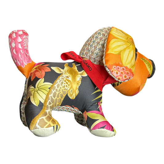 Ferraamo Scarf Patchwork Puppy at Vintage Luxe Up