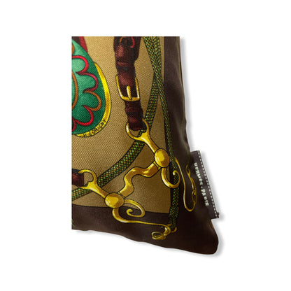 Festival des Amazones Vintage Silk Scarf Pillow 17"