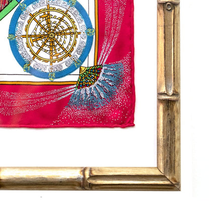 Framed Hermes ScarfFeux d’Artifice Framed Vintage Silk Scarf 20"-Vintage Hermes-Vintage Luxe Up