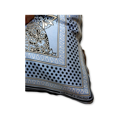 Fleurs et Papillons Silk Scarf Pillow 22"