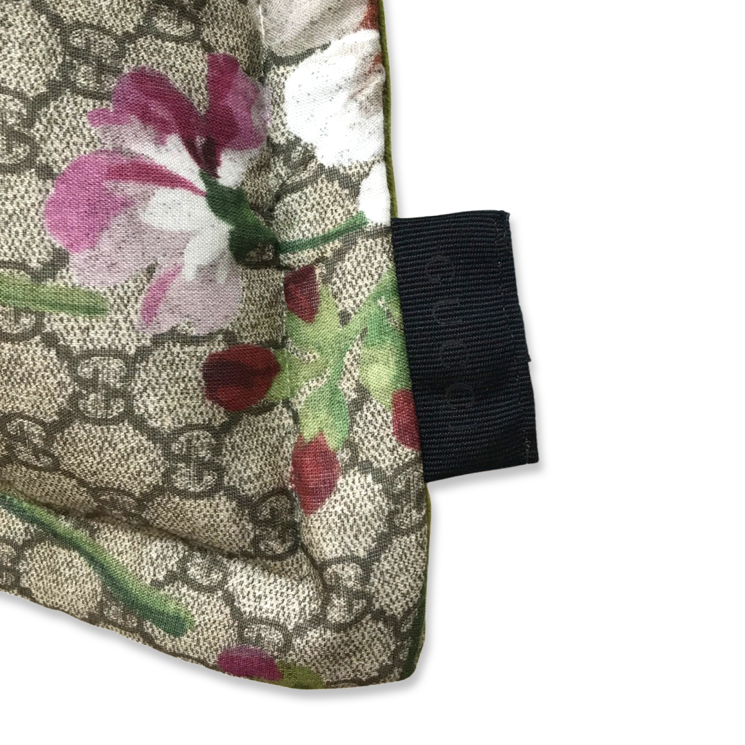 GG Logo Blooms Pink Hydrangea Silk Scarf Pillows