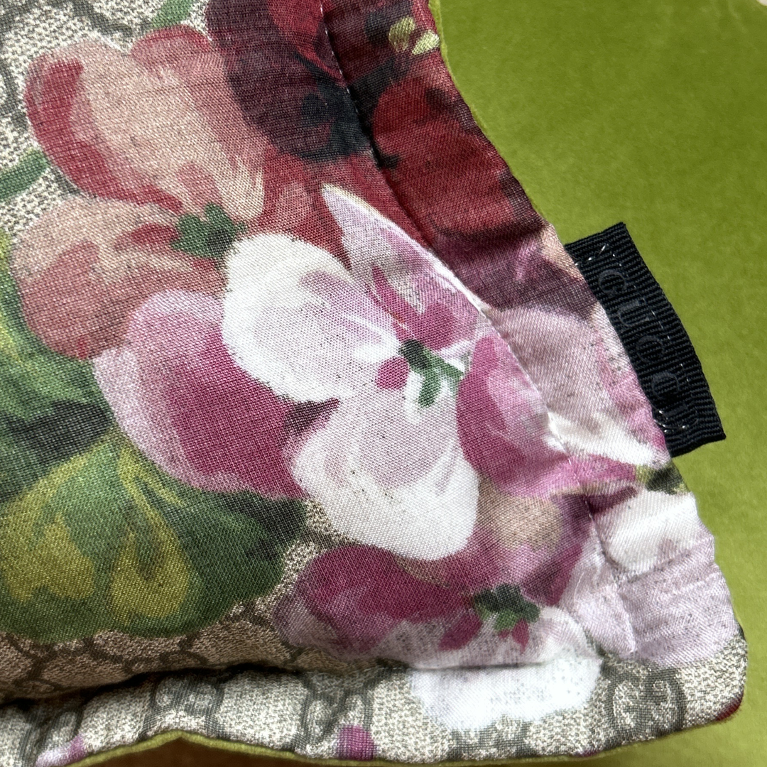 GG Logo Blooms Pink Hydrangea Vintage Silk Scarf Boudoir Pillow