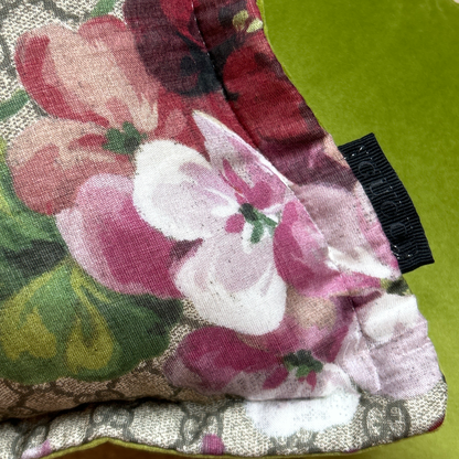 GG Logo Blooms Pink Hydrangea Vintage Silk Scarf Boudoir Pillow