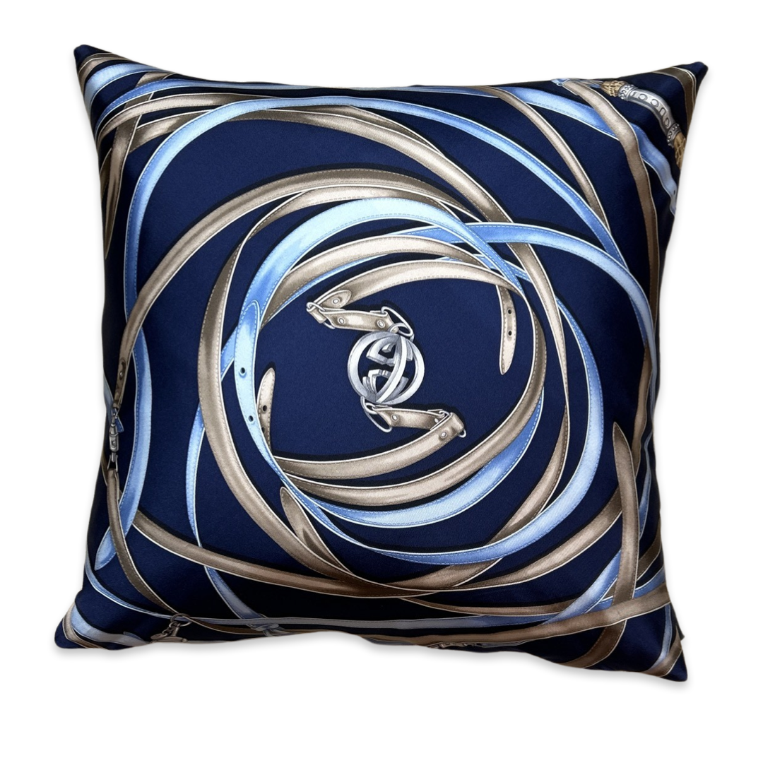 GG Logo Tassel Harness Vintage Silk Scarf Pillows