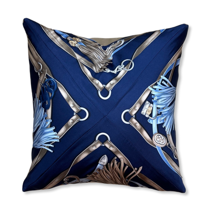 GG Logo Tassel Harness Vintage Silk Scarf Pillows