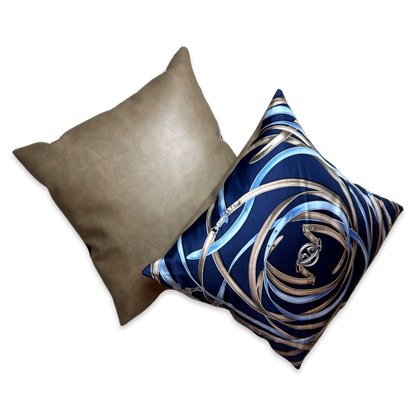 GG Logo Tassel Harness Vintage Silk Scarf Pillows