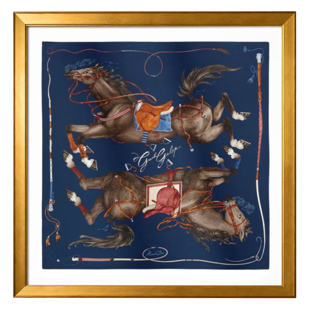 HERMES GRAND GALOP SCARF | FRAMED HERMES SCARF