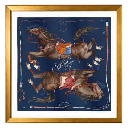 HERMES GRAND GALOP SCARF | FRAMED HERMES SCARF