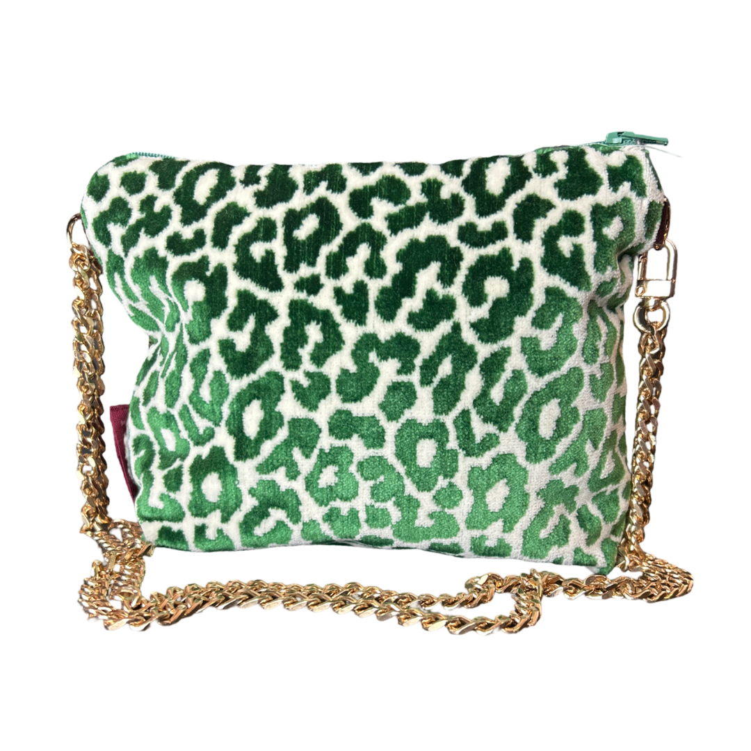 Farfalle Green Vintage Scarf Crossbody Bag