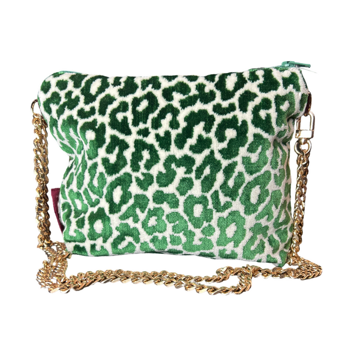 Farfalle Green Vintage Scarf Crossbody Bag
