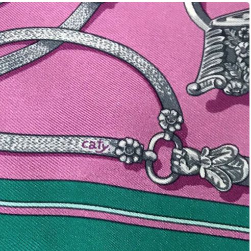 Gaucho par Hermès Framed Vintage Silk Scarf 20"