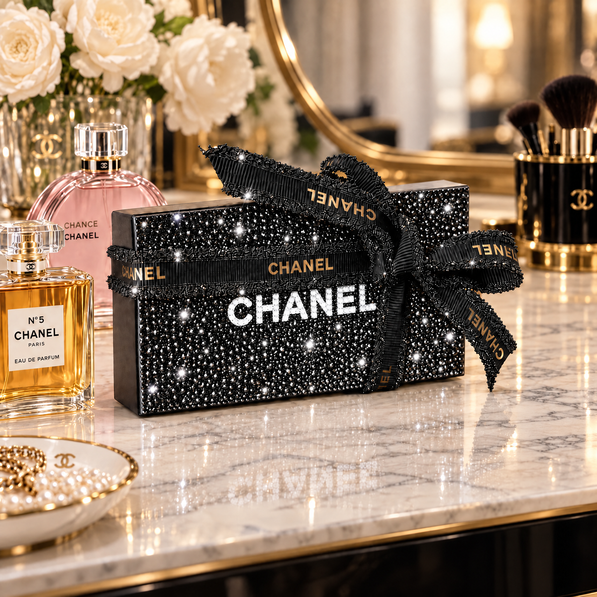 Chanel Gift Box with Ribbon
