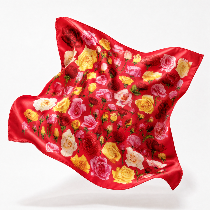 gucci red roses scarf